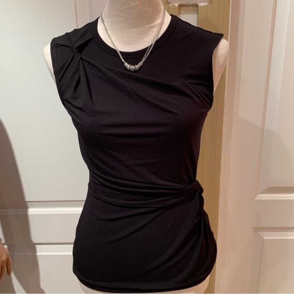 EXPRESS. Black ruched top. Sleeveless. Size S. Fitted. Evening. Vacation…